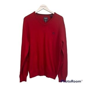 chaps Mens v neck pullover Sweater cotton/cashmere | Size medium